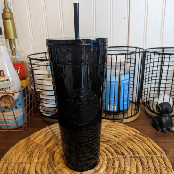 Starbucks 2024 Halloween Black Slime Tumbler 24oz Venti - Picture 1 of 4